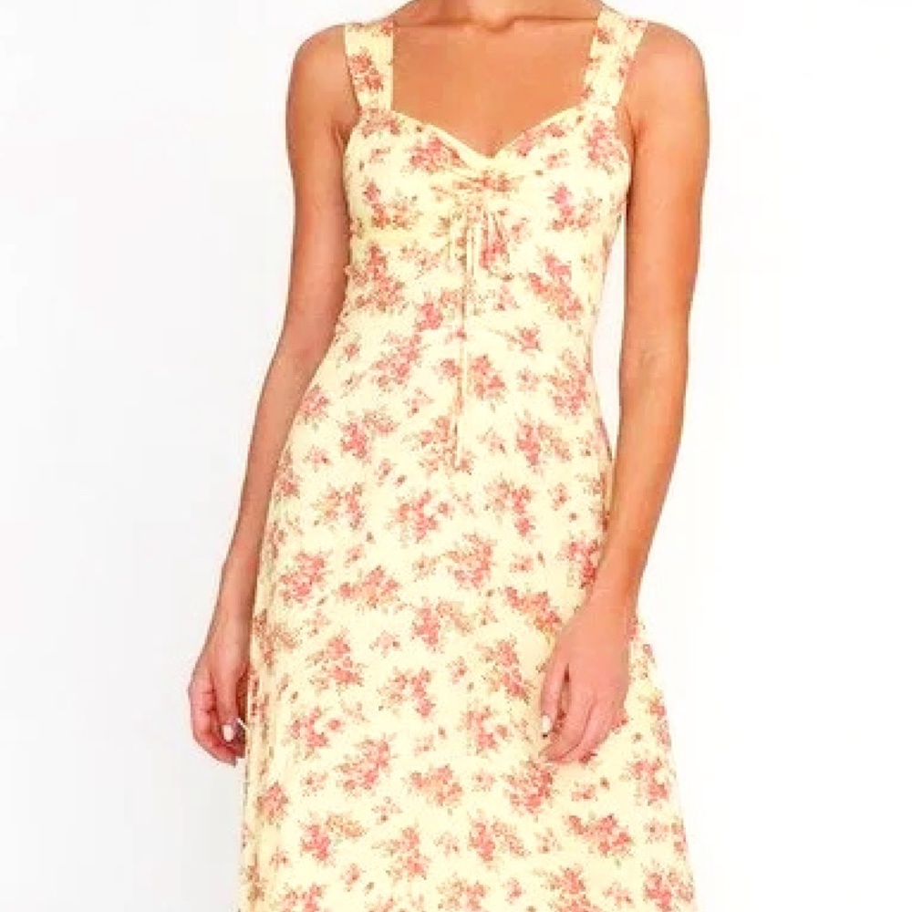 Faithfull the Brand Floral Print Midi Dress